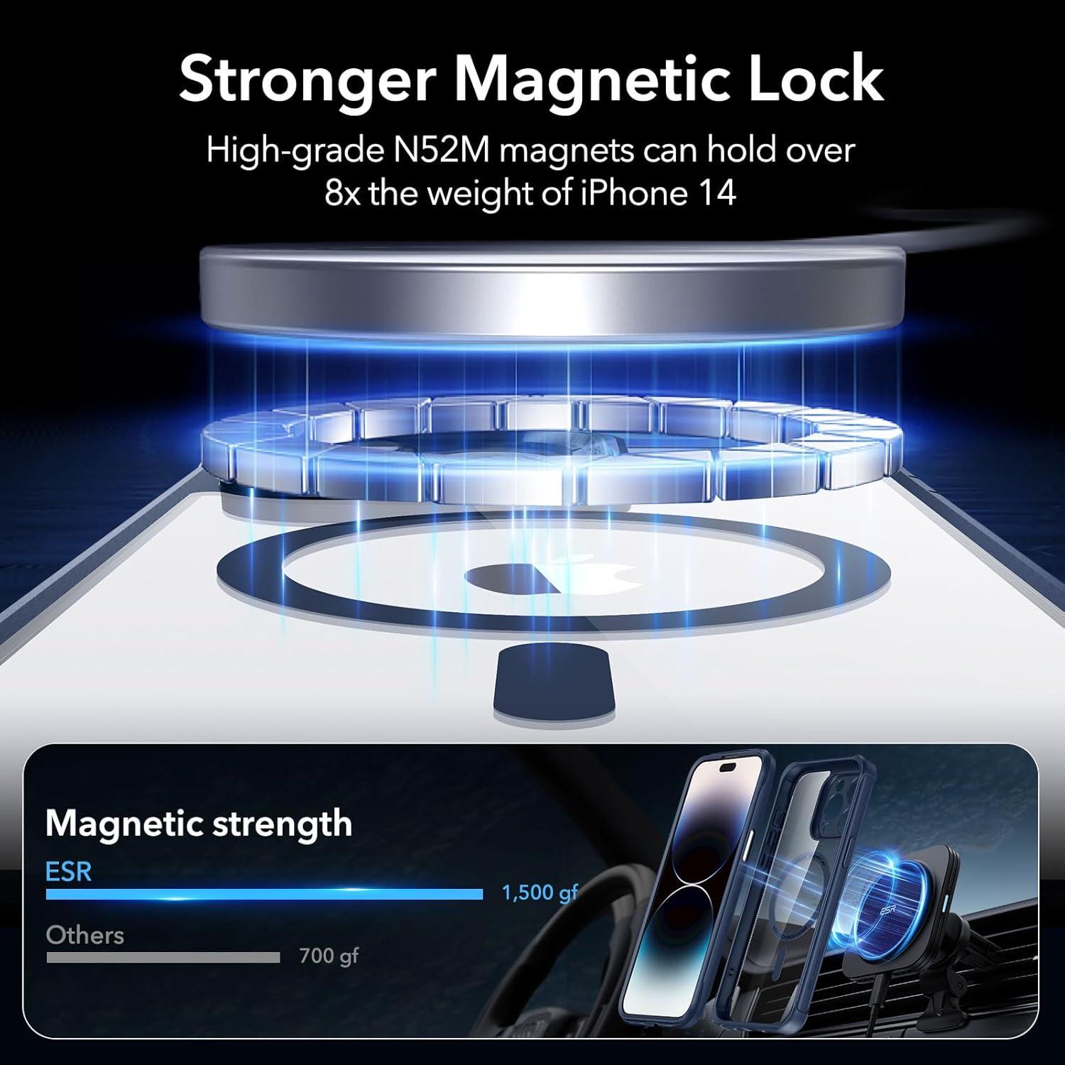 ESR iPhone 14 Pro Max Hülle MagSafe Stoßfest Militärnorm Dunkelblau