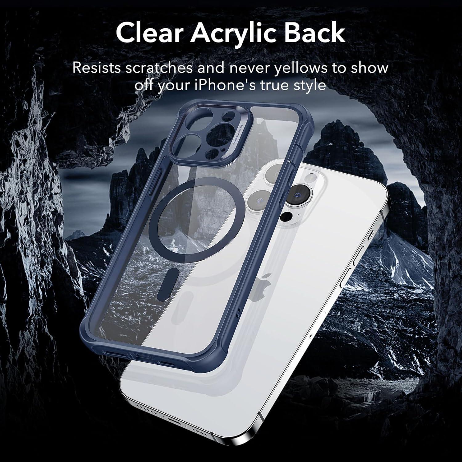 ESR iPhone 14 Pro Max Hülle mit MagSafe 360 Grad Schutzhülle Stoßfest Magnetisch Dunkelblau