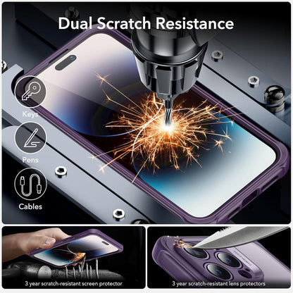 Klare lila ESR iPhone 14 Pro Max Hülle mit MagSafe Schutz