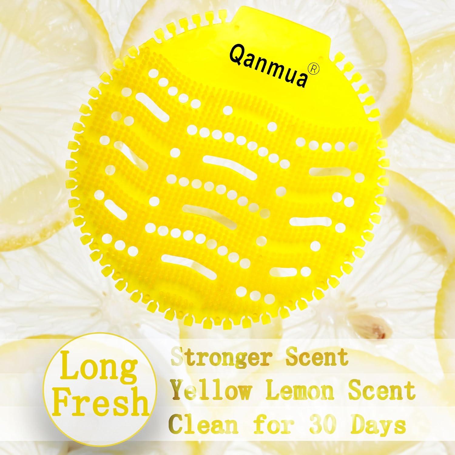10x Qanmua Urinalsieb mit Duft Gelb Zitrone, Pissoirsieb Lufterfrischer