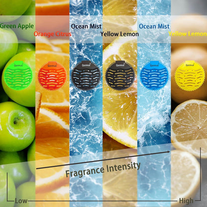 10x Qanmua Urinalsieb mit Duft Gelb Zitrone, Pissoirsieb Lufterfrischer