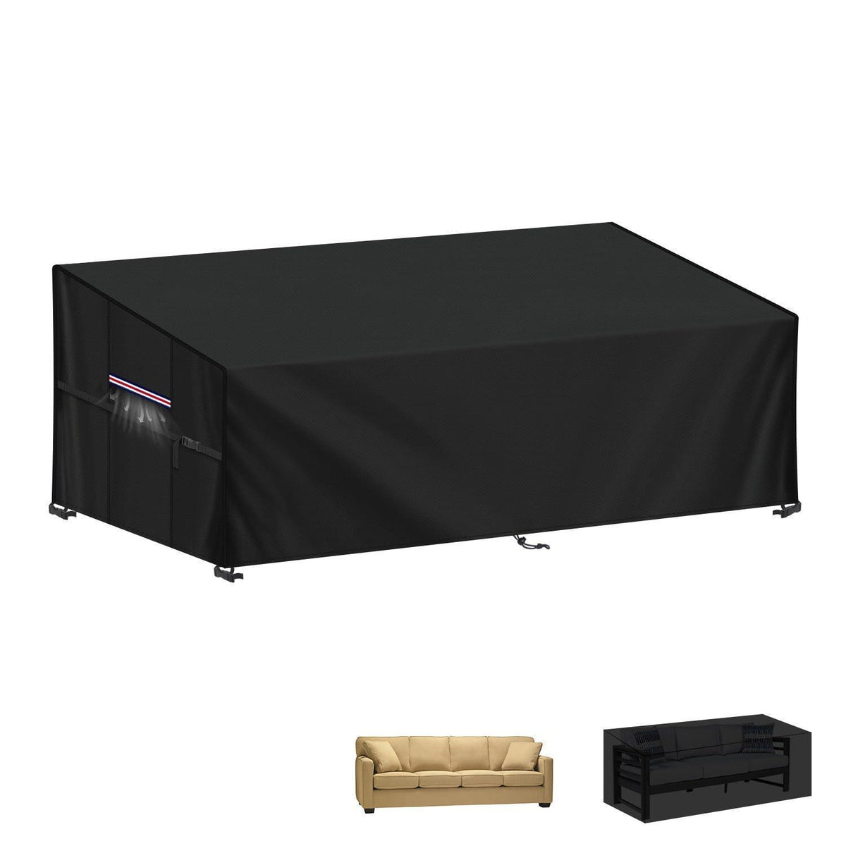 Gartensofa Schutzhülle 3-4 Sitzer, Wasserdicht & Windfest