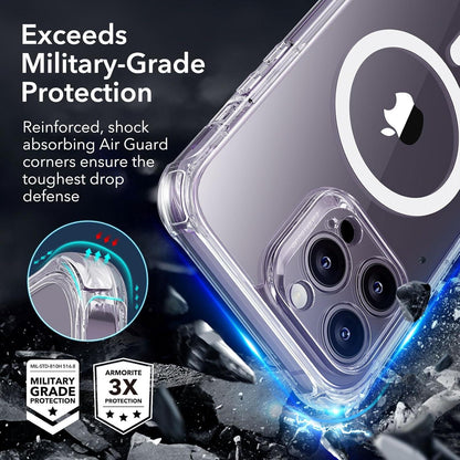 ESR iPhone 14 Pro Max Hülle Klar MagSafe 360° Schutzhülle Ko mpatibel Stoßfest magnetisch Kameraschutz