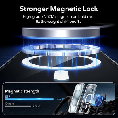 Schutzhülle für iPhone 15 mit MagSafe, Stoßfest, 360° Schutz, Kameraschutz