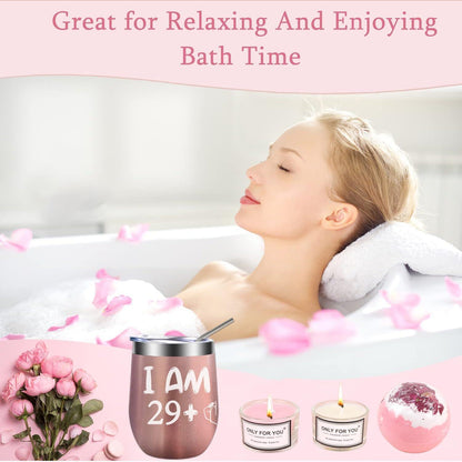 Geschenkset 30 Geburtstag Frauen Spa Weinbecher 30. Geburtstag