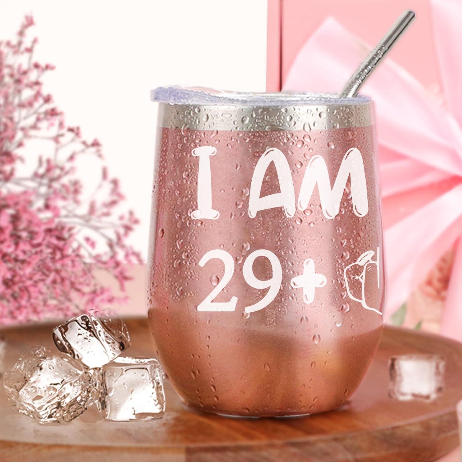 JORTINE 30. Geburtstag Geschenkset Frauen Weinbecher Edelstahl Spa-Geschenkbox