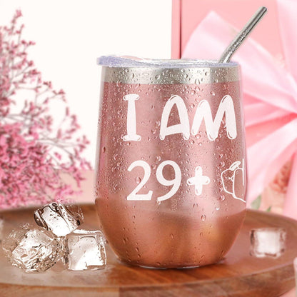 JORTINE 30. Geburtstag Geschenkset Frauen Weinbecher Edelstahl Spa-Geschenkbox