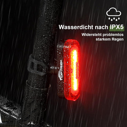 Toptrek LED Fahrrad Rücklicht StVZO zugelassen | USB-C