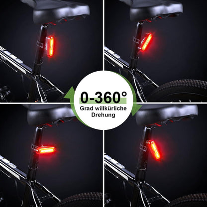 Toptrek LED Fahrrad Rücklicht StVZO zugelassen | USB-C