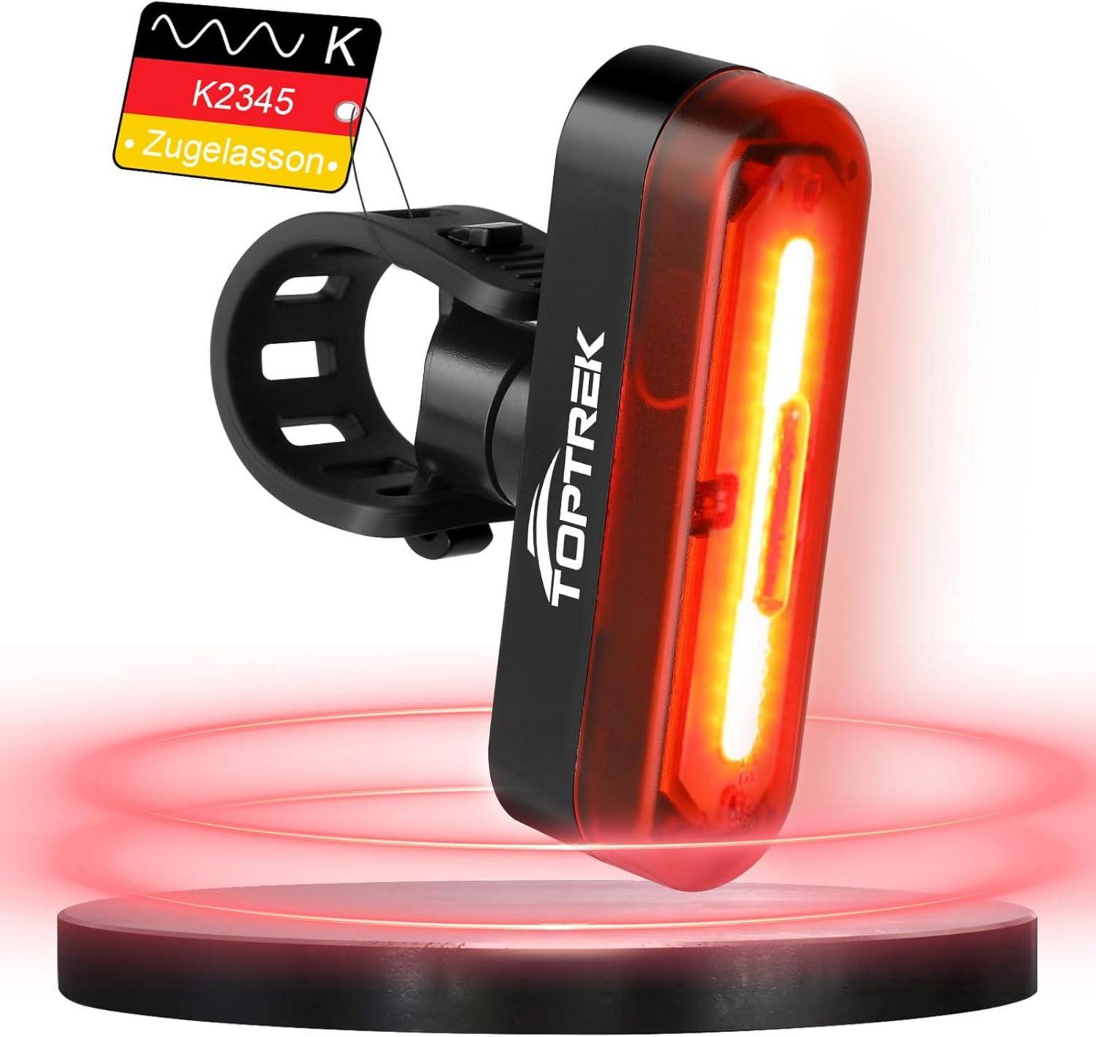 Fahrrad Rücklicht LED StVZO zugelassen USB-C wiederaufladbar IPX5