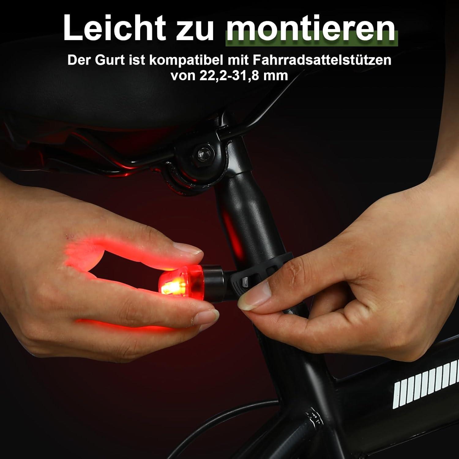 Fahrrad Rücklicht LED StVZO zugelassen | USB-C aufladbar | IPX5