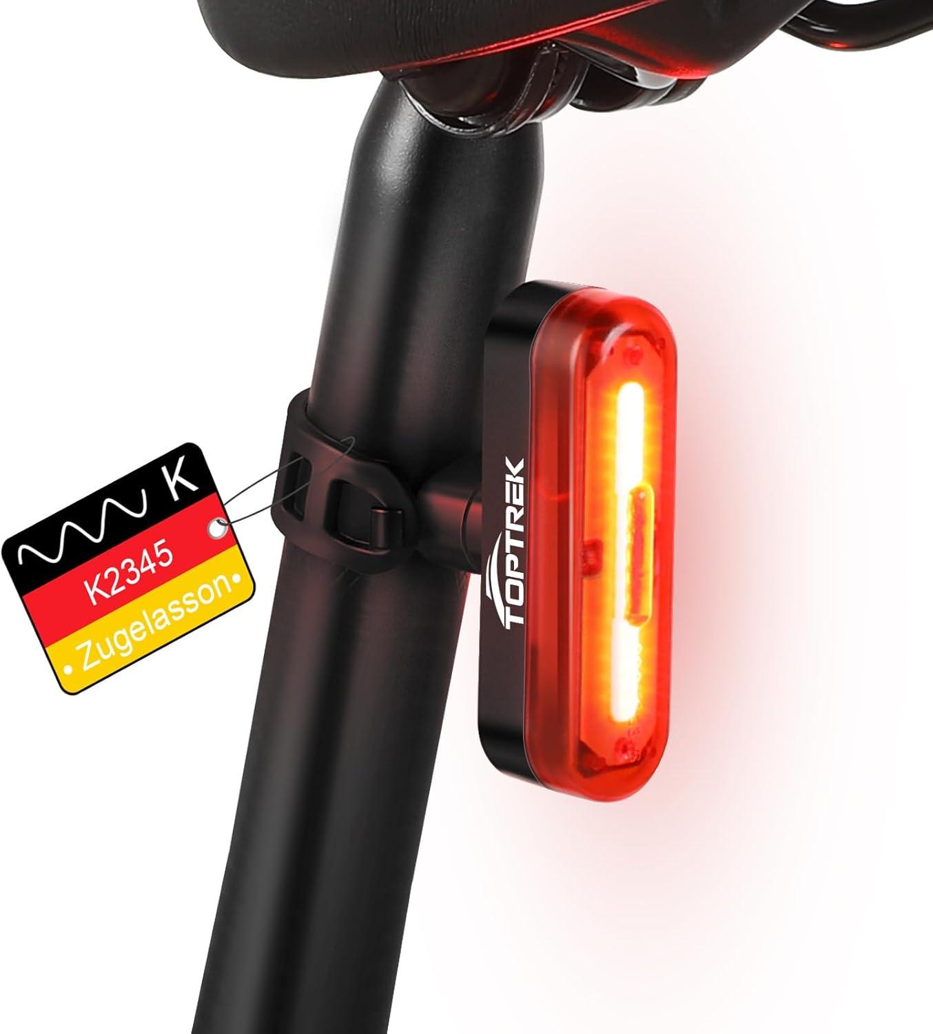 Fahrrad Rücklicht LED StVZO zugelassen USB-C aufladbar IPX5 wasserdicht