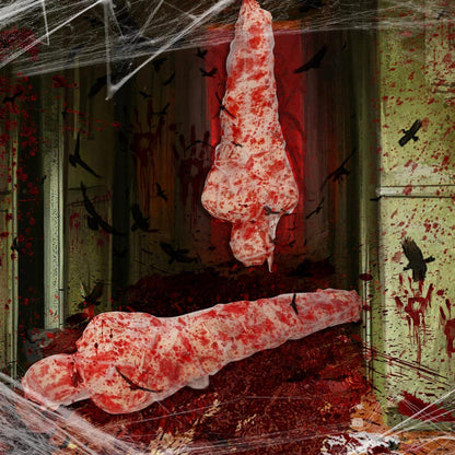 2x Halloween Leichen Requisiten Set mit Gaze & Blutverband