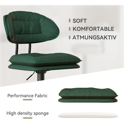Barhocker 2er Set Ergonomisch Gepolstert Military Green