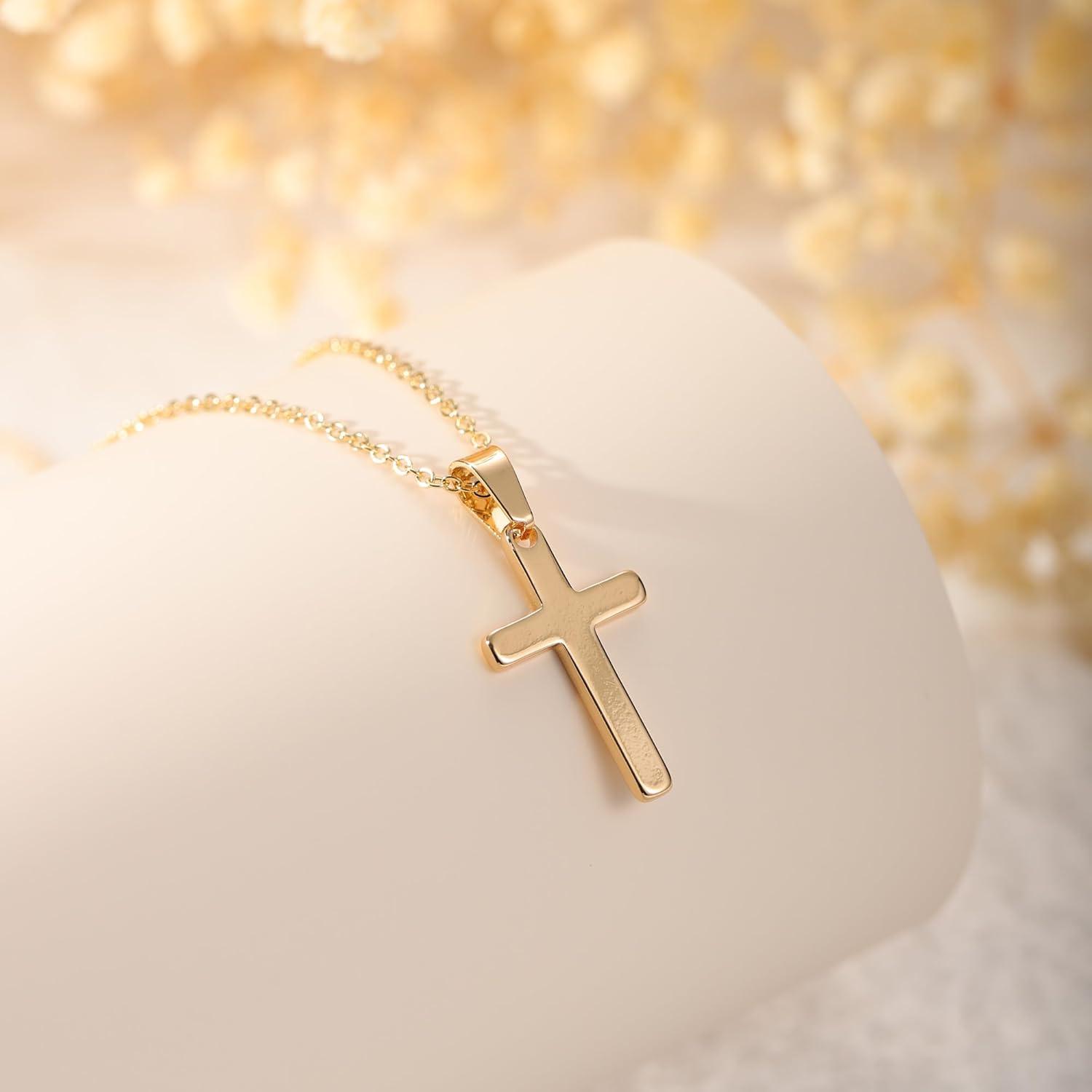 Kreuz Kette Damen Gold 14K Layered Halskette Choker Modeschmuck