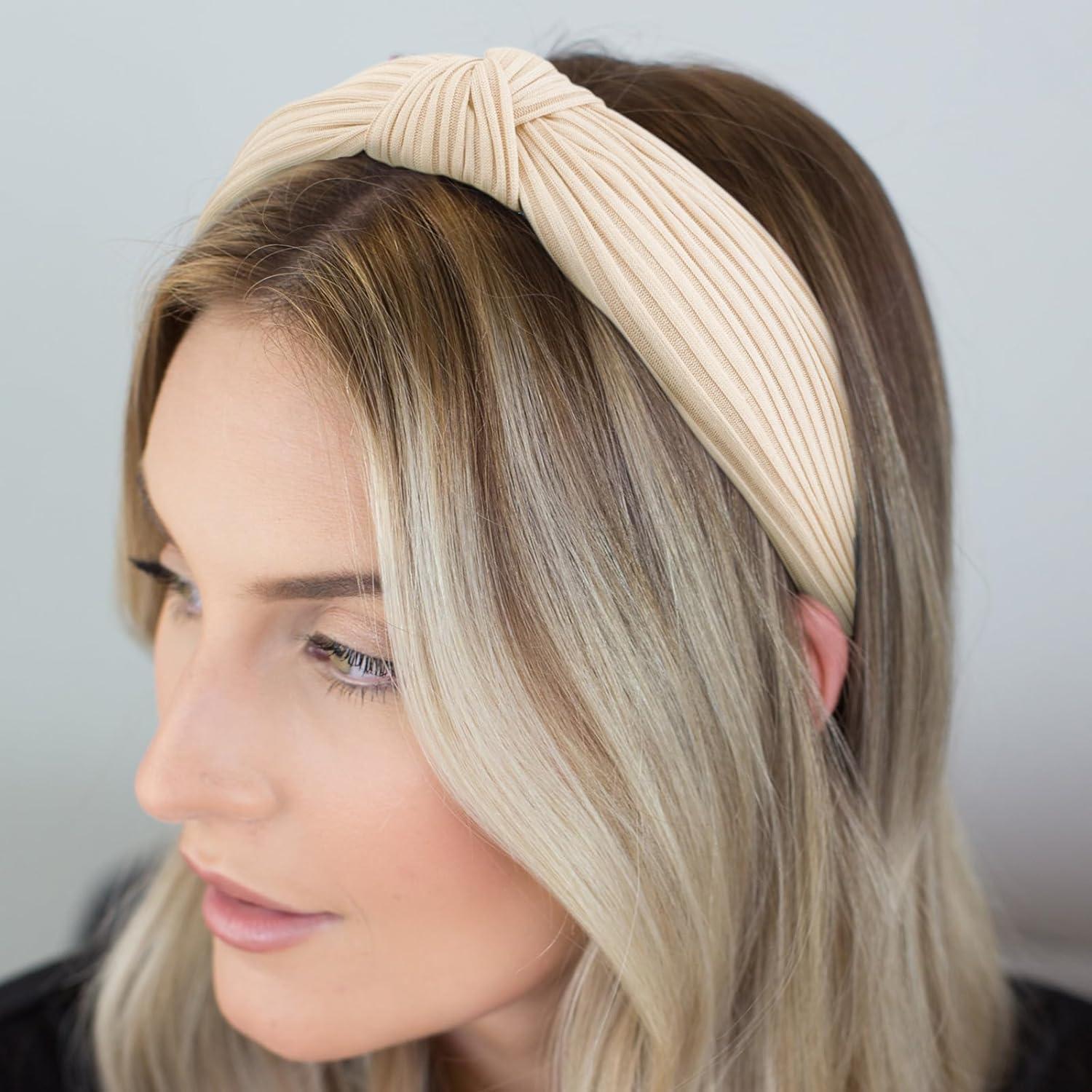 Breite Verknotete Haarbänder 4er Set Boho-Stil