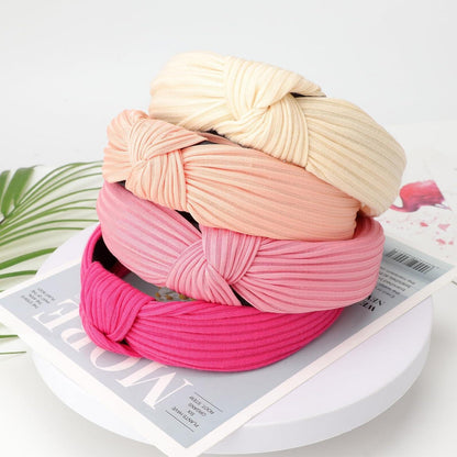 4er Pack breite Knoten Haarreifen Damen Mädchen Stirnband Boho