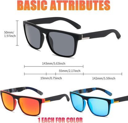 Polarisierte Sonnenbrille 3 Paar Herren/Damen UV Schutz