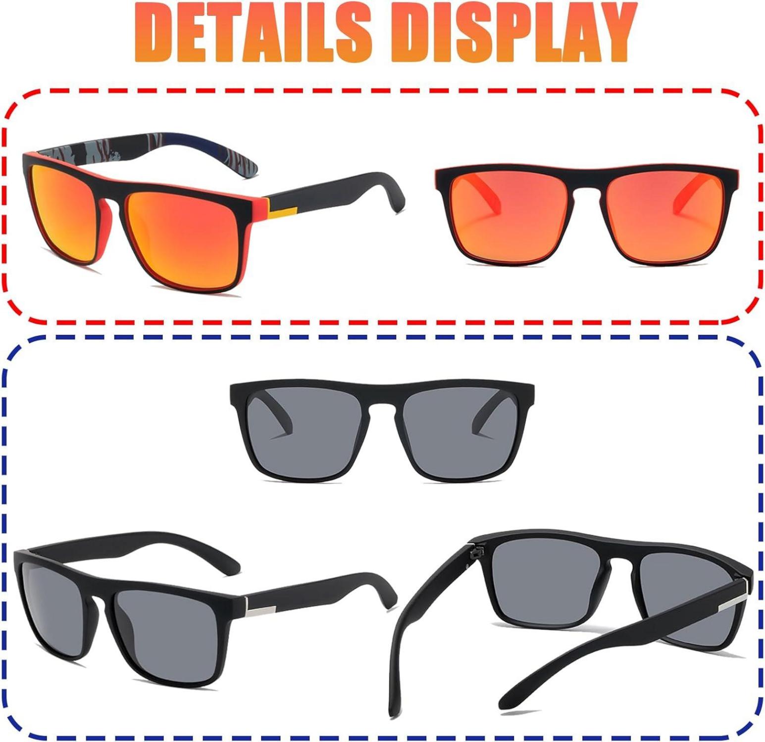 DKDDSSS polarisierte Sonnenbrille Herren/Damen UV-Schutz 3 Paar