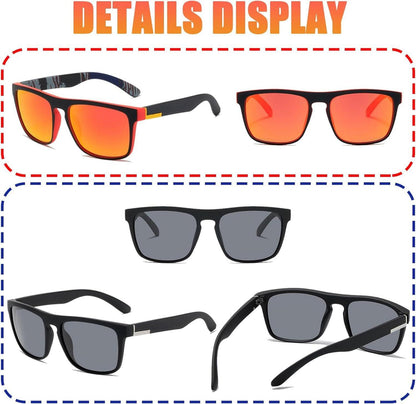 DKDDSSS polarisierte Sonnenbrille Herren/Damen UV-Schutz 3 Paar