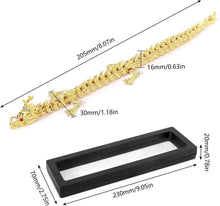 Chinesische Goldene Feng Shui Drachenstatue mit Beweglichen