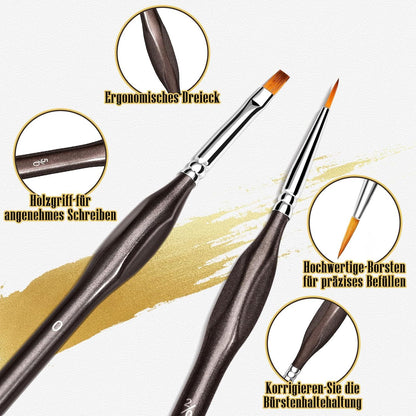 Detail Pinsel Set Premium für Acryl Aquarell