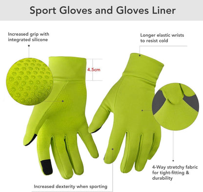 Touchscreen Laufhandschuhe Warme Winddichte Handschuhe Anti-Rutsch