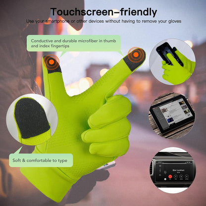 Unigear Touchscreen Handschuhe Herren Damen Winddicht Warm Grün M