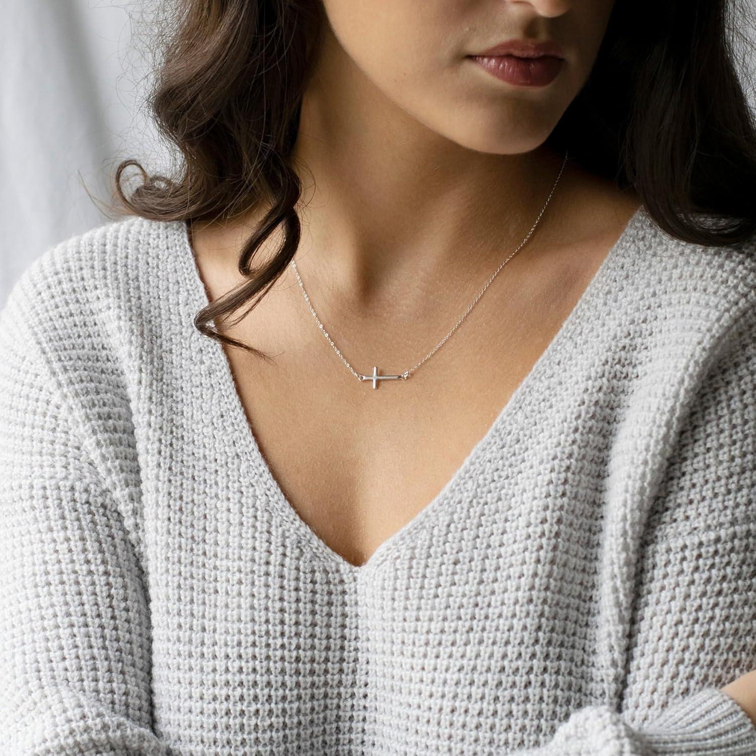 Gold kreuz Kette Layered 14K Vergoldet Choker Halskette Gold