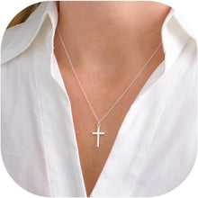 Goldkette Damen Kreuzkette Layered Halskette Modeschmuck