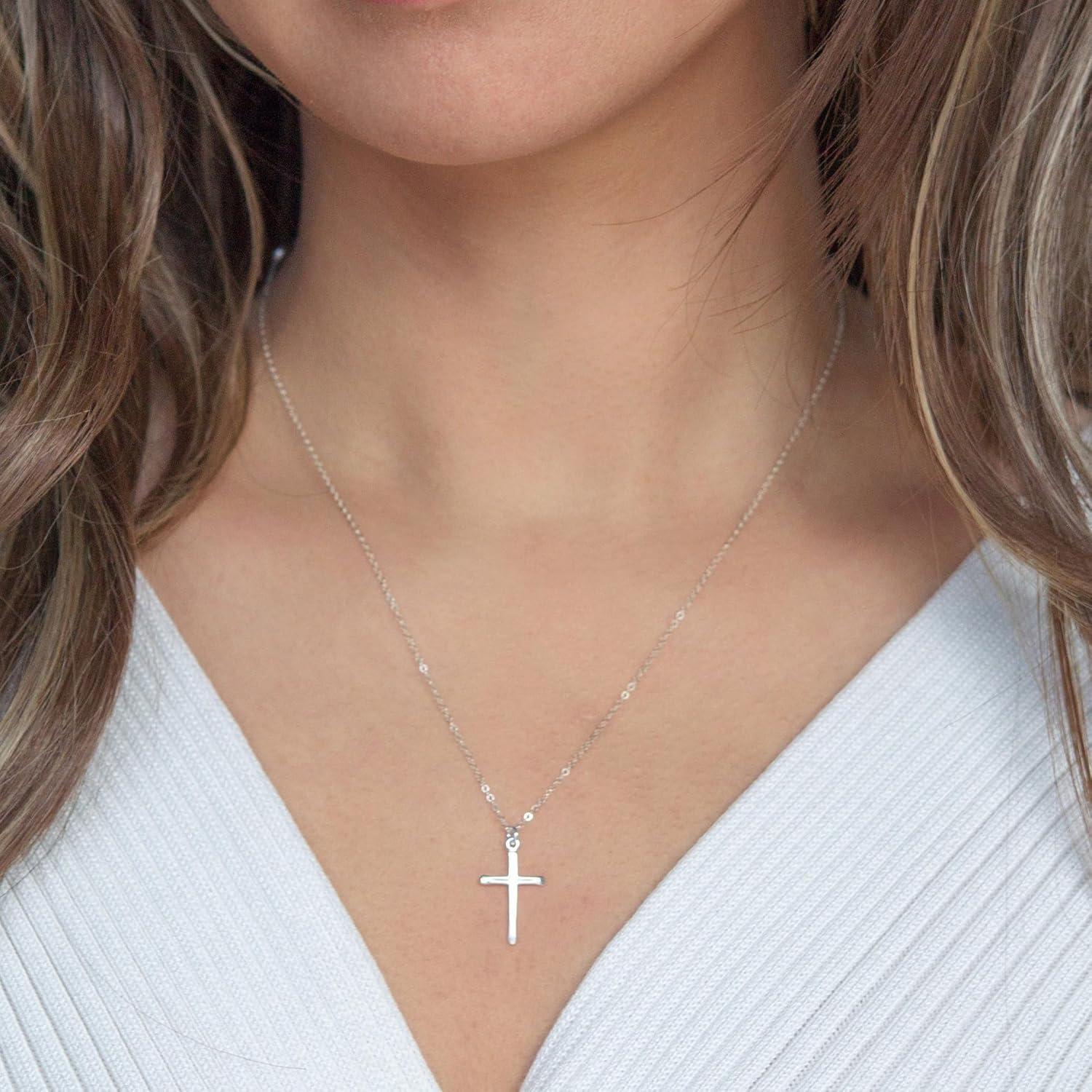 TINGN Kreuz Kette Gold Damen - 14K Vergoldet Layered Choker Halskette Frauen Styleschmuck