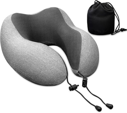 Memory Foam Reise Nackenkissen ergonomisches Design Grau
