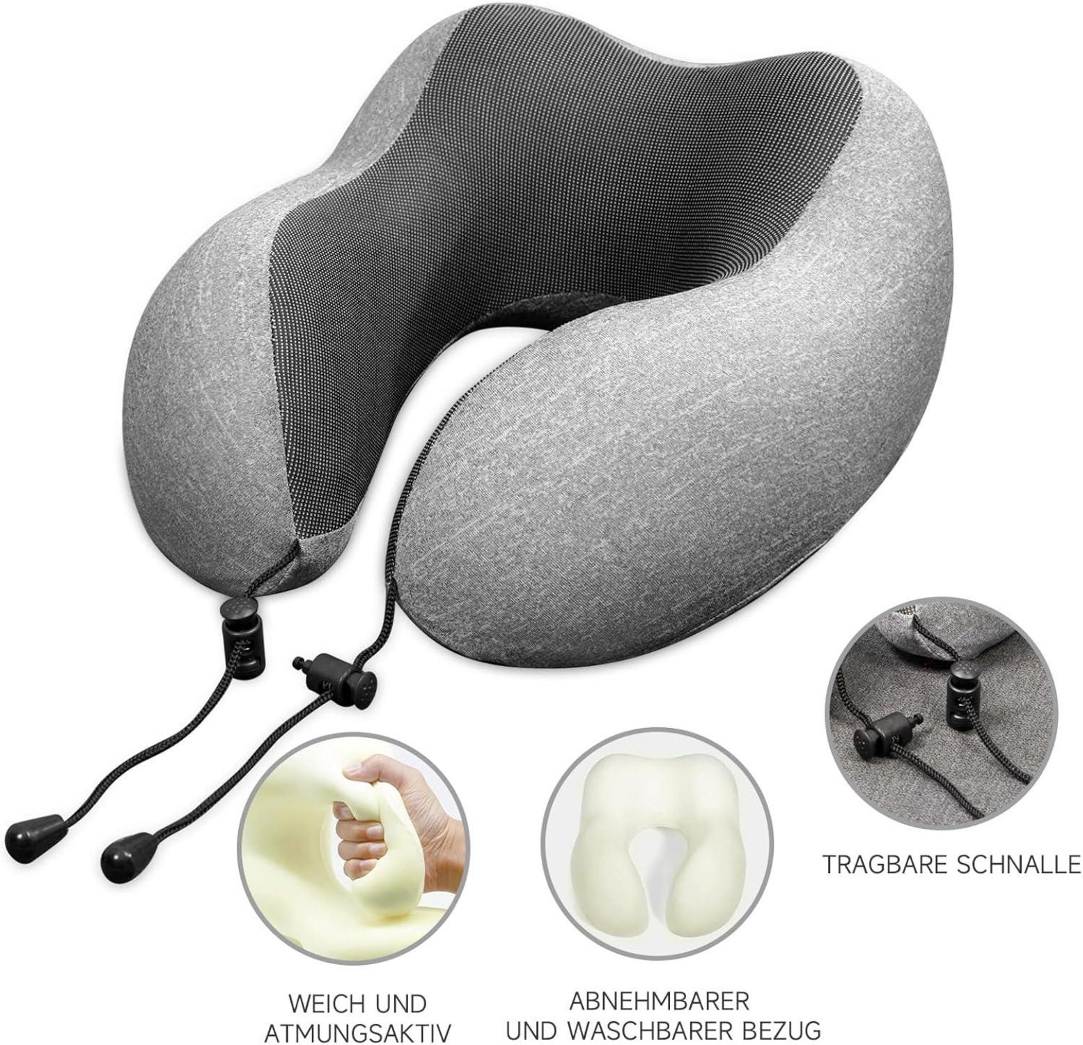 Z-hom Memory Foam Reise-Nackenkissen für Erwachsene - Grau