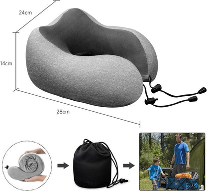 Nackenkissen Flugzeug Memory Foam Ergonomisch Grau