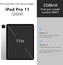 Hülle für iPad Pro 11 Zoll 2024, Slim Stand Hard Back Shell