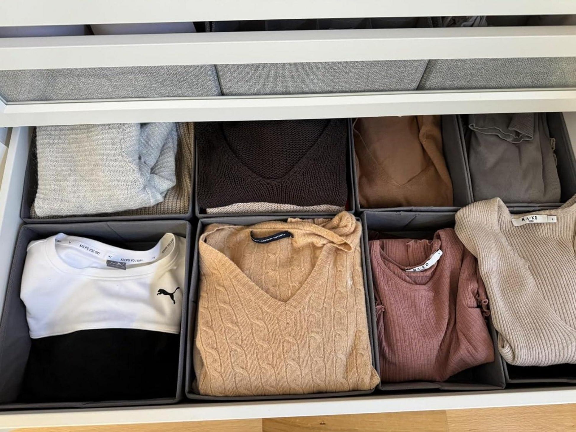 Schubladen Organizer Set 8-teilig für Kleidung & Babykleidung