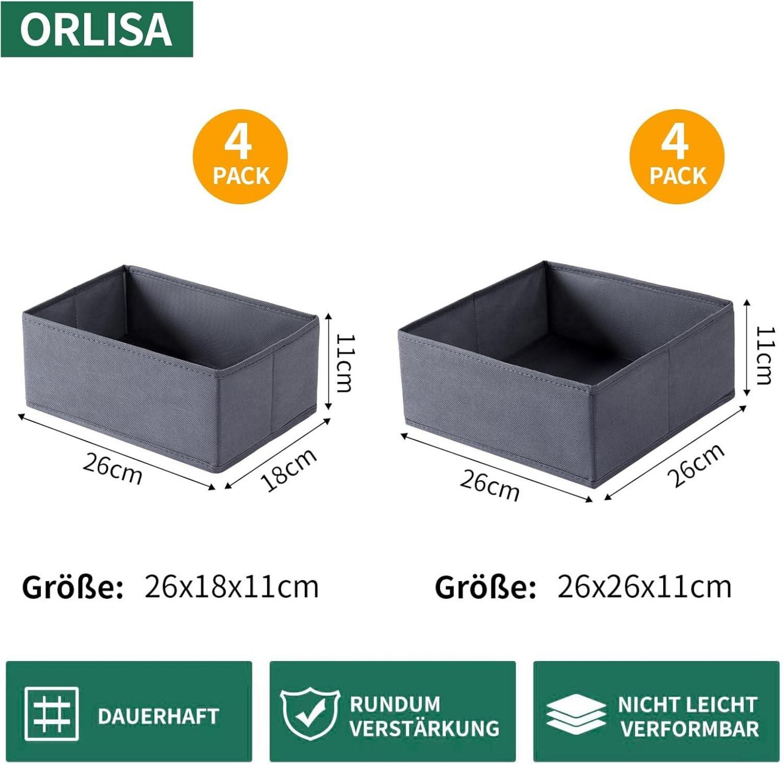 Schubladen Organizer Faltbare Stoff Aufbewahrungsbox Babykleidung 8er Set