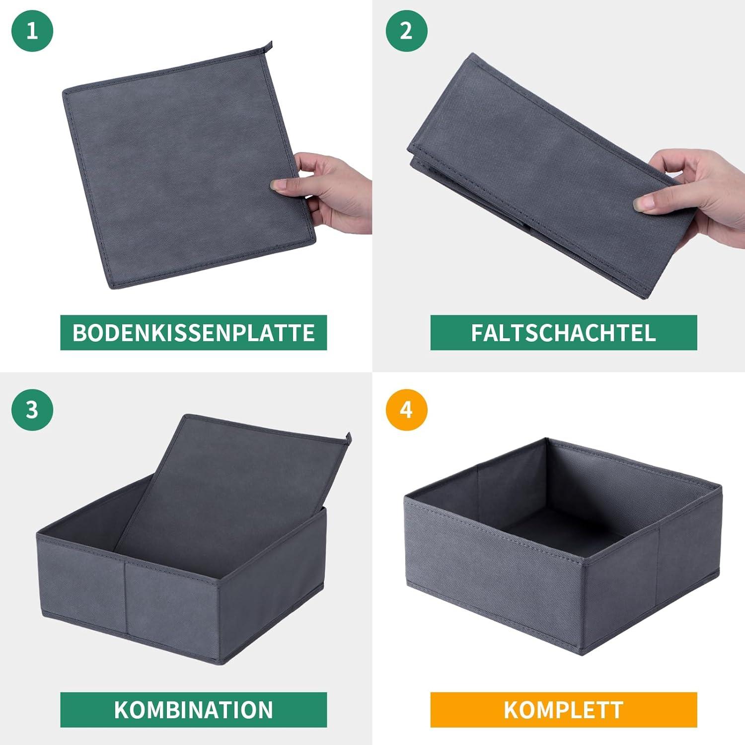 Schubladen Organizer Faltbare Stoff Aufbewahrungsbox Babykleidung 8er Set