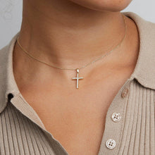 TINGN Damen Kreuz Kette 14K Gold Vergoldet Layered Choker