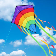 Drachen Flugdrachen Kinder Regenbogen 64x75cm 100m Drachenschnur