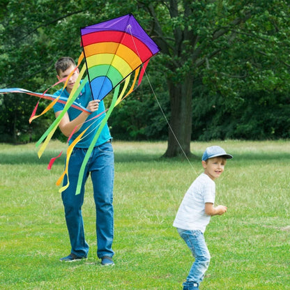 Drachen Flugdrachen Kinder Regenbogen 3-64x75cm 100m Schnur Schwänze