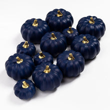 Künstliche Blaue Schaumstoff Kürbisse Herbst Deko 12 Stück