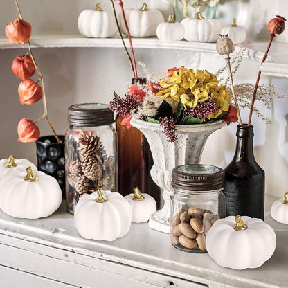 Künstliche Mini Kürbis Herbst Deko Halloween Thanksgiving (12