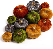 12er Set Herbst Kürbis Dekoration aus Schaum Simulation