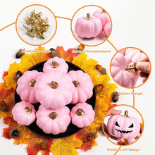 Künstliche Rosa Mini Kürbisse Herbst Dekoration Halloween Thanksgiving