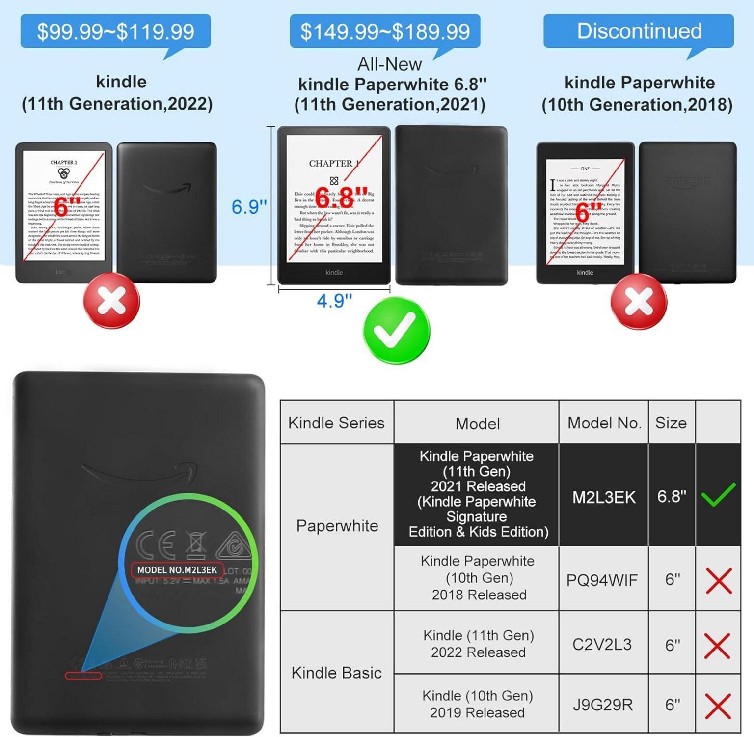 CoBak Hülle für Kindle Paperwhite Signature Edition 11. Gen