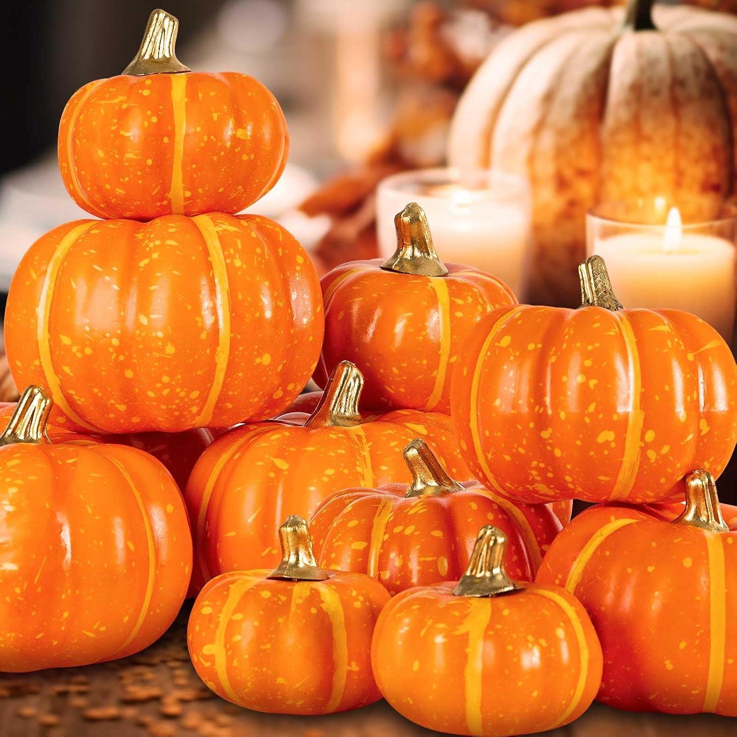 Herbstkürbis Dekoration Mini Set Halloween Thanksgiving 12