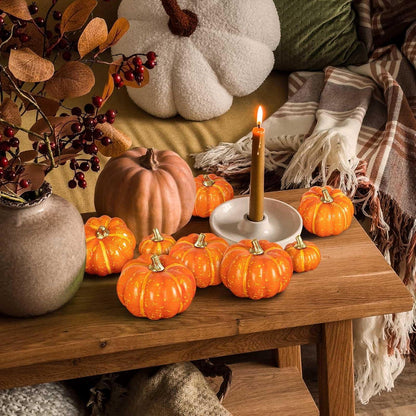 Künstliche Herbst Kürbisse Dekorationen Halloween Thanksgiving 12