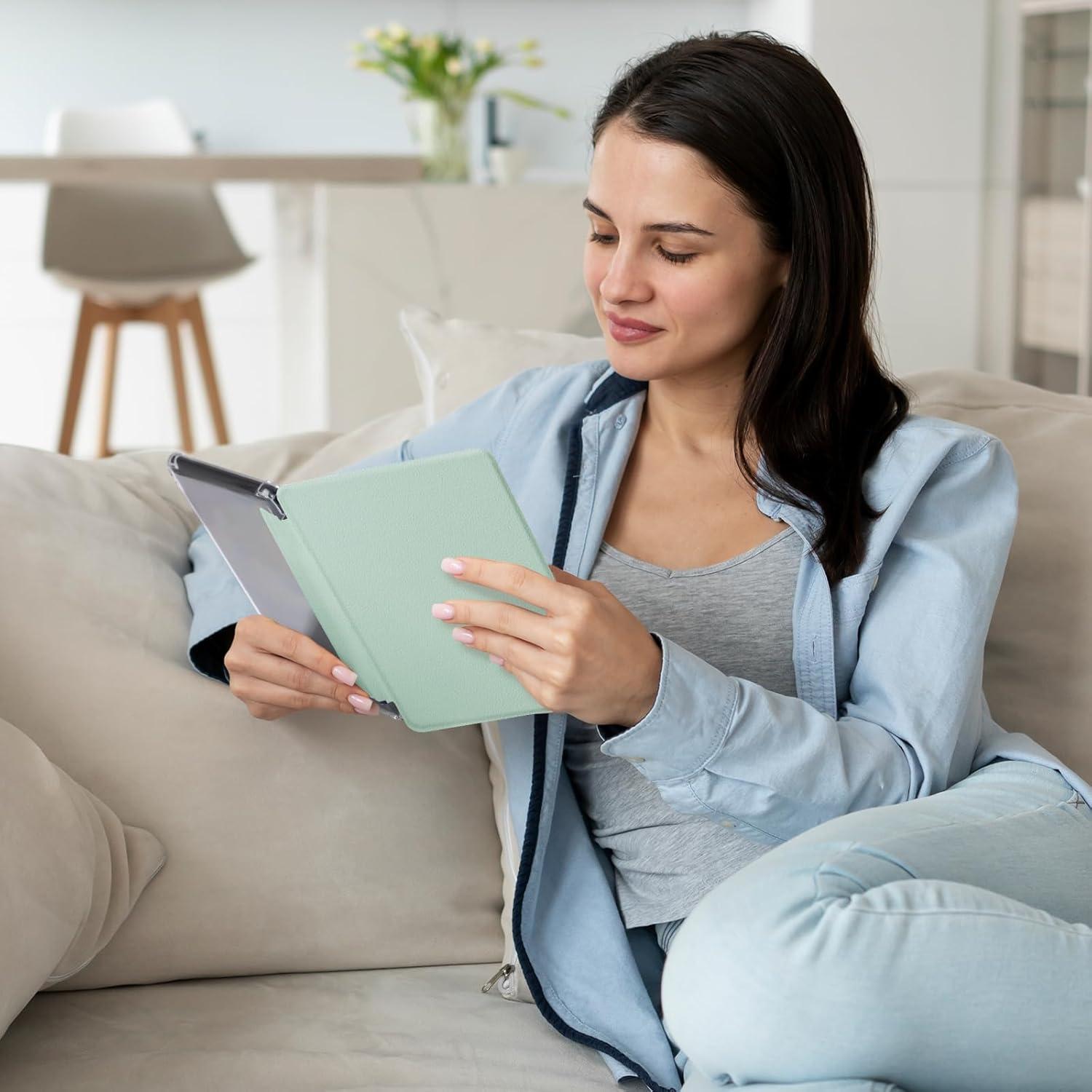 Kindle Paperwhite Hülle Cover Smart Auto-Sleep-Wake Salbeigrün