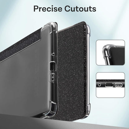 CoBak Kindle Paperwhite Hülle - Smart-Cover mit Auto-Sleep-Wake-Funktion, transparent Schwarz